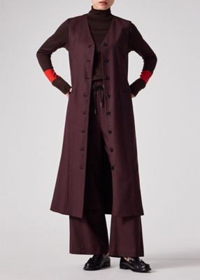 ウィメンズ ウールフランネル ワイドパンツ