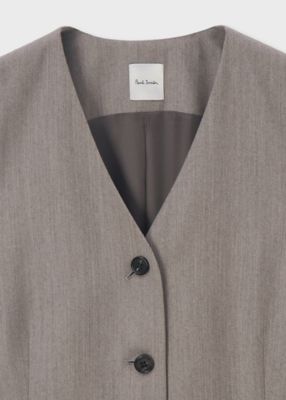 ウィメンズ カシミヤブレンド フランネル ジャンパースカート