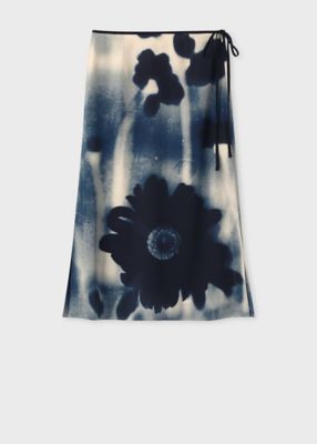＜Paul Smith (Women)＞ウィメンズ　”Ｆｉｅｌｄ　Ｆｌｏｗｅｒｓ”　ミディスカート（２５５０５９２６７Ｓ）