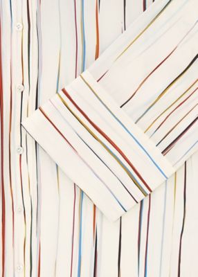 ウィメンズ　”Ｓｉｇｎａｔｕｒｅ　Ｐｉｎｓｔｒｉｐｅ”　シルク　ブラウス（２５５０８０３７０Ｂ）