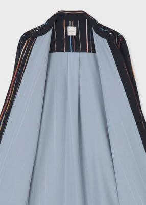 ウィメンズ　”Ｓｉｇｎａｔｕｒｅ　Ｐｉｎｓｔｒｉｐｅ”　シルク　ワンピース（２５５０８０６０９Ｄ）