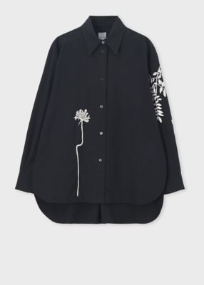 ＜Paul Smith (Women)＞ウィメンズ　エンブロイダリー　ネイビー　ブラウス（２５５０８４３５０Ｂ）
