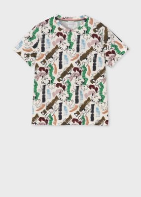 ★Paul Smith★マンモス プリンティング 半袖 Tシャツ Paul Smith tシャツ Match” 半袖カットソー / 243551 919T