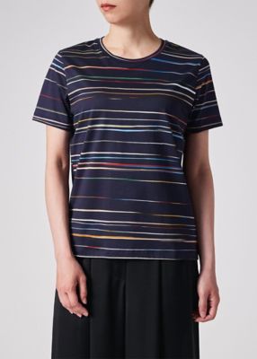 ウィメンズ　”Ｓｉｇｎａｔｕｒｅ　Ｐｉｎｓｔｒｉｐｅ”　半袖Ｔシャツ（２５５１０３３２９Ｖ）
