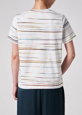 ウィメンズ　”Ｓｉｇｎａｔｕｒｅ　Ｐｉｎｓｔｒｉｐｅ”　半袖Ｔシャツ（２５５１０３３２９Ｖ）