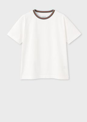 ＜Paul Smith (Women)＞ウィメンズ　”Ｓｉｇｎａｔｕｒｅ　Ｓｔｒｉｐｅ”　半袖Ｔシャツ（２５５１２５０５９ＶＢ）