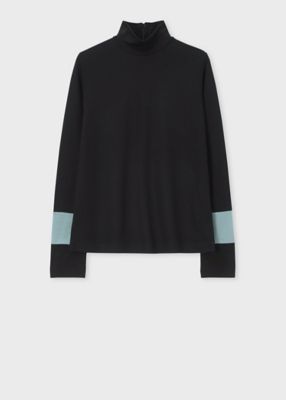 ＜Paul Smith (Women)＞ウィメンズ　コントラストカラー　ハイネック　カットソー（２５５１２７４１５Ｖ）