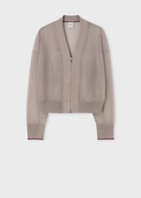 ＜Paul Smith (Women)＞ウィメンズ　シアーラメ　ジップアップ　カーディガン（２５５２０３ＫＮ１６６）