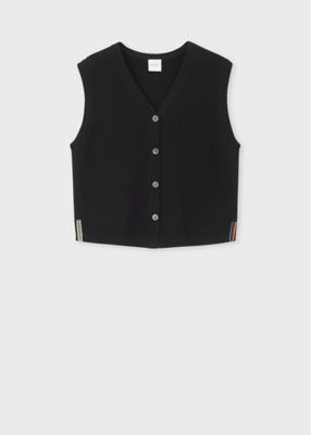 ＜Paul Smith (Women)＞ウィメンズ　インターシャ　ストライプ　ベスト（２５５２５３６４０Ｎ）