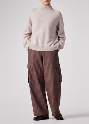 ウィメンズ インターシャ ストライプ ニット（255253641N