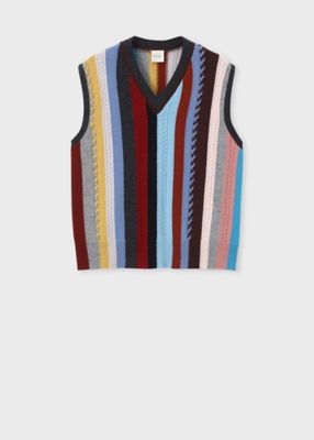 Paul Smith (Women)/ポール・スミス ウィメンズ "Signature Stripe" ニット ベスト(255285637N) ライトオレンジ トップス【三越伊勢丹/公式】