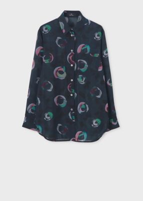 ＜Paul Smith (Women)＞ウィメンズ　”Ｐａｉｎｔｅｄ　Ｓｐｏｔ”　シアーシャツ（２５５３０４３３１ＢＯ）