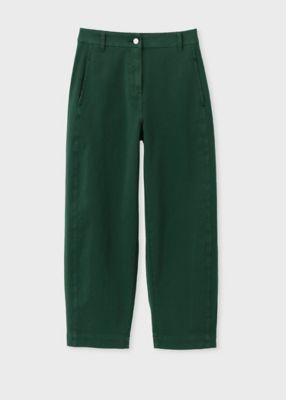 【ケケチャマ】Paul Smith ワイドパンツ サイドライン　緑　美品 グリーン系 Paul Smith (Women)の大きいサイズ 13号～25号／2L