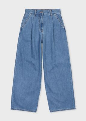 Paul Smith (Women)/ポール・スミス ウィメンズ インディゴ ワイド デニムパンツ (255307TR198)