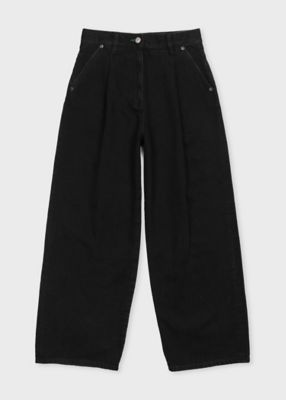 ＜Paul Smith (Women)＞ウィメンズ　ブラック　ワイド　デニムパンツ　（２５５３０７ＴＲ１９８Ｂ）