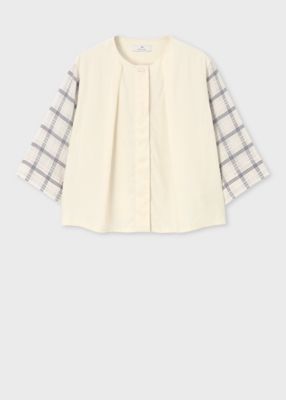 ＜Paul Smith (Women)＞ウィメンズ　シアー　チェック　ブラウス（２５５３０８ＳＨ２８０）
