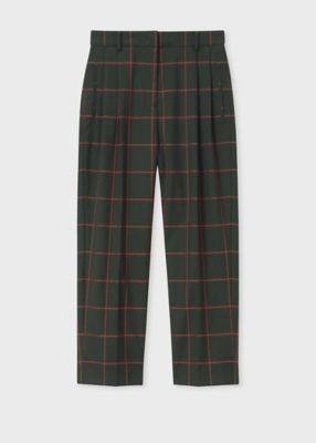 ＜Paul Smith (Women)＞ウィメンズ　ウィンドウペーン　　テーパードパンツ（２５５３２０２０７ＴＷ）