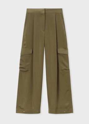 ウィメンズ サテン ミリタリー カーゴパンツ（255323TR200