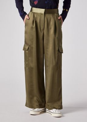 ウィメンズ サテン ミリタリー カーゴパンツ（255323TR200