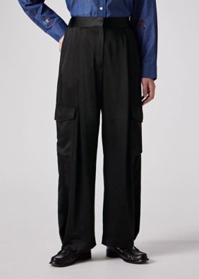 ウィメンズ サテン ミリタリー カーゴパンツ（255323TR200