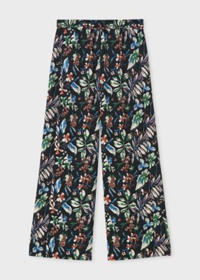 ＜Paul Smith (Women)＞ウィメンズ　”Ｎｕｍｂｅｒ　Ｆｌｏｒａｌ”　ワイドパンツ（２５５３２５３０３Ｔ）