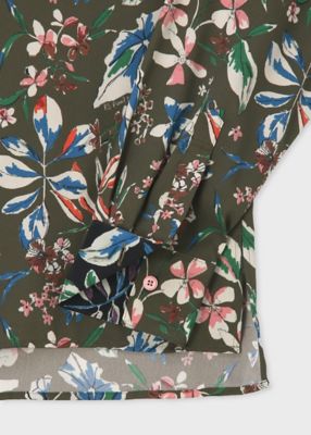 【美品】ポールスミス×カノニコ スリーピース SOHO FIT 希少デザイン ウィメンズ ”Number Floral” ブラウス