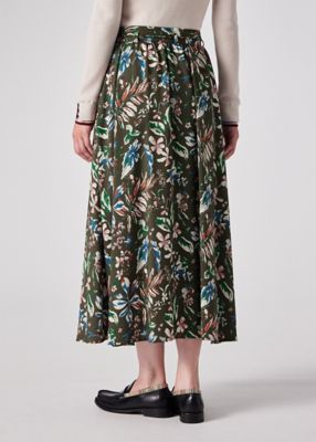 【極美品】ポールスミス　洗える　Ink Floralフレアスカート　2024SS ウィメンズ ”Number Floral” ギャザースカート