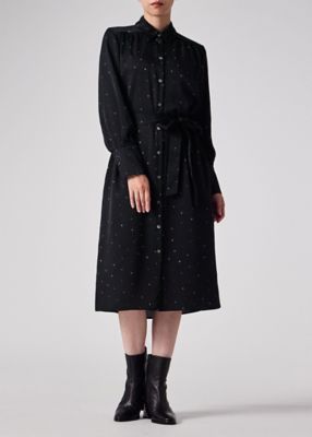Paul Smithウィメンズ キュプラコットンワンピース38サイズ ウィメンズ ”PS Stamp” シャツワンピース