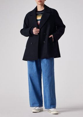 ウィメンズ ウールカルゼ ショート ピーコート