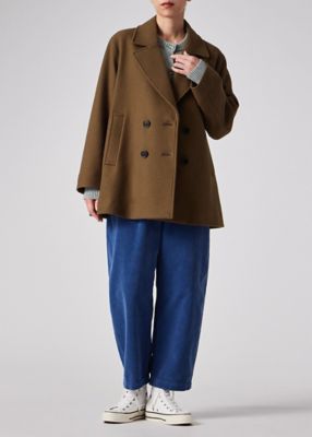 ウィメンズ ウールカルゼ ショート ピーコート