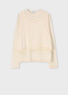 Paul Smith (Women)/ポール・スミス ウィメンズ レイヤード シアー カットソー(255429J377) シロ トップス【三越伊勢丹/公式】