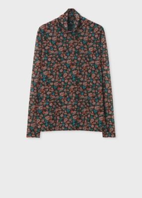 ＜Paul Smith (Women)＞ウィメンズ　”Ｔｅａ　Ｆｌｏｒａｌ”　ハイネック　トップス（２５５４８２２２２ＶＢ）