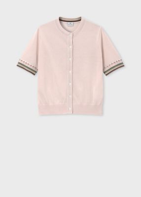 Paul Smith (Women)/ポール・スミス ウィメンズ　デザイン　ステッチ　半袖　カーディガン（２５５５００ＫＮ４００）