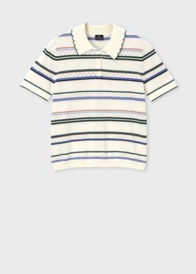＜Paul Smith (Women)＞ウィメンズ　マルチボーダー　ポロニット（２５５５０１５８１Ｎ）