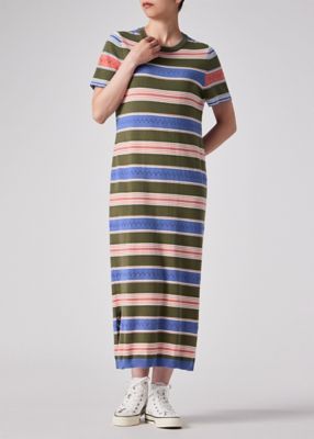 Paul Smith 抽象柄ニットワンピース ウィメンズ マルチボーダー ニットワンピース