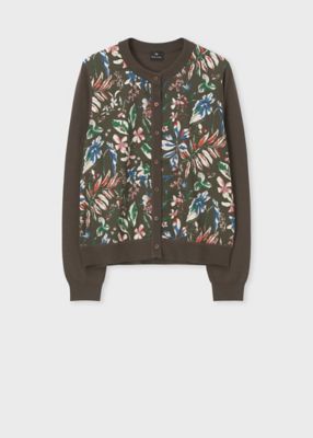 ウィメンズ ”Number Floral” コンビ カーディガン