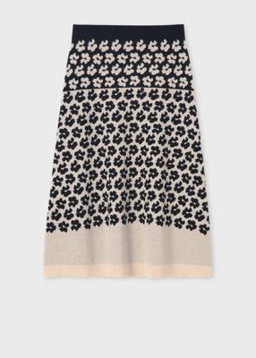 ＜Paul Smith (Women)＞ウィメンズ　フラワージャカード　ニットスカート（２５５５５２６５７Ｎ）