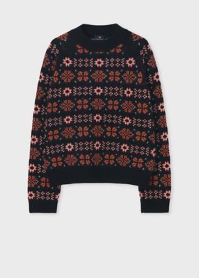 ＜Paul Smith (Women)＞ウィメンズ　ブラック　フェアアイル　ニット（２５５５５３６５３Ｎ）