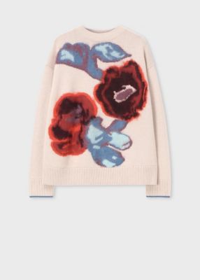 ＜Paul Smith (Women)＞ウィメンズ　”Ｄａｍａｓｋ　Ｒｏｓｅ”　インターシャ　ニット（２５５５５５６０７Ｎ）