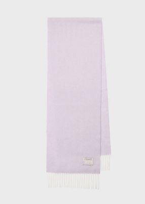 ウィメンズ ”Cropped Logo” カシミヤブレンド マフラー