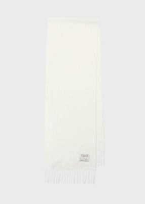 ＜Paul Smith (Women)＞ウィメンズ　”Ｃｒｏｐｐｅｄ　Ｌｏｇｏ”　カシミヤブレンド　マフラー（２５５６５６ＷＣＷ）