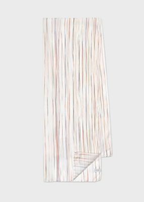 ＜Paul Smith (Women)＞ウィンメンズ　”Ｓｉｇｎａｔｕｒｅ　Ｐｉｎｓｔｒｉｐｅ”　シルク　スカーフ（２５５７５７２５０Ｇ）