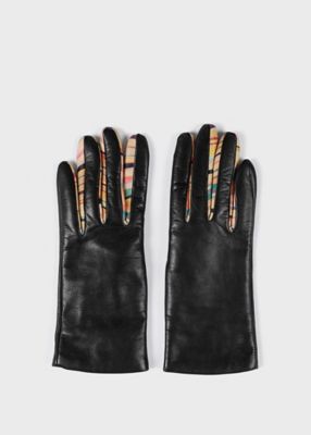 ＜Paul Smith (Women)＞ウィメンズ　スワールトリム　レザーグローブ（２５５７７５４３０ＧＬ）