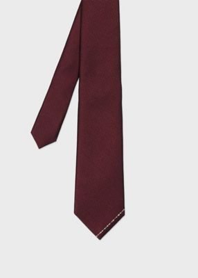 Ralph Lauren バーガンディ ネクタイ フローラル シルク フーラード タイ MNPONKW39O20518