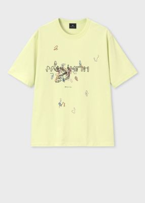 ポールスミス 22SS ブロッキンググラフィック ロンT 総柄 M Paperclip Logo” 半袖Tシャツ（262553220X