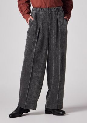 A19184 美品 ポールスミス ヘリンボーン 2タックワイドスラックス 茶M