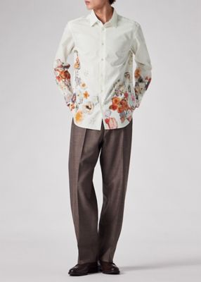 ポールスミス　近年モデル　フラワープリント　ロングスリーブシャツ　日本製 Climbing Floral” プリントシャツ