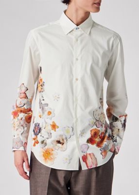 ポールスミス　近年モデル　フラワープリント　ロングスリーブシャツ　日本製 Climbing Floral” プリントシャツ