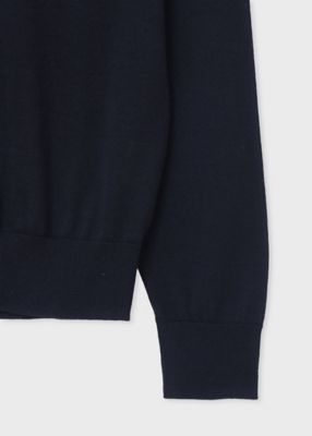 Signature Stripe” ジップアップ ニット