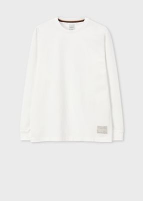Cropped Logo” モックネック長袖Tシャツ
